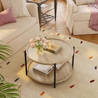 Round Coffee Table with Storage - Bed Bath & Beyond - 43348842