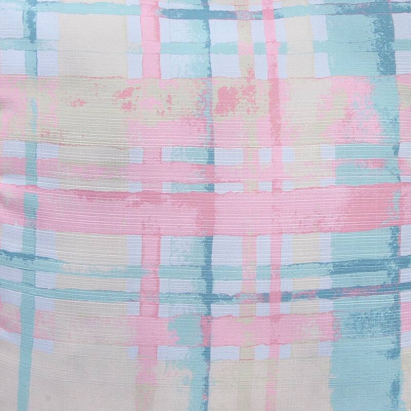 20" x 20" Plaid Indoor Throw Pillow with Welt