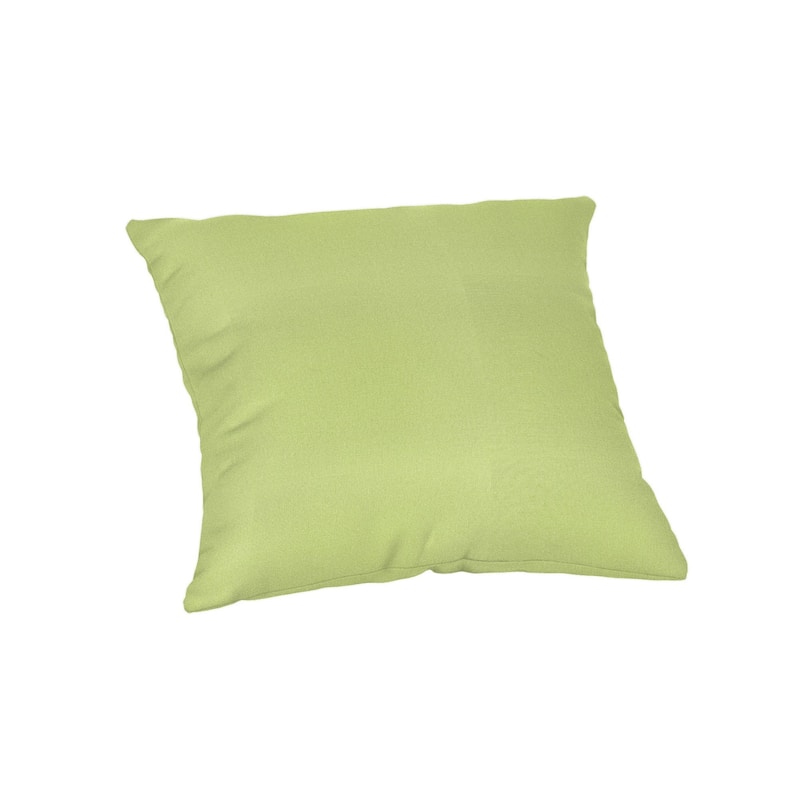 Sunbrella® Solid Fabric 1-Piece Indoor/Outdoor Square Throw Pillow, 15"W x 15"L, Cast Silver