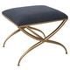 preview thumbnail 7 of 10, Uttermost Crossing Small Bench Gold Leaf/Navy