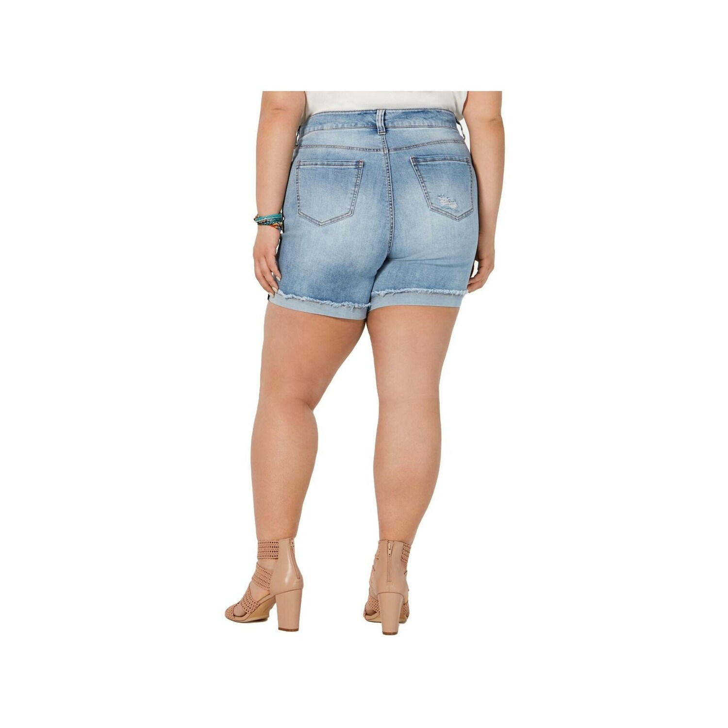 light blue denim shorts womens