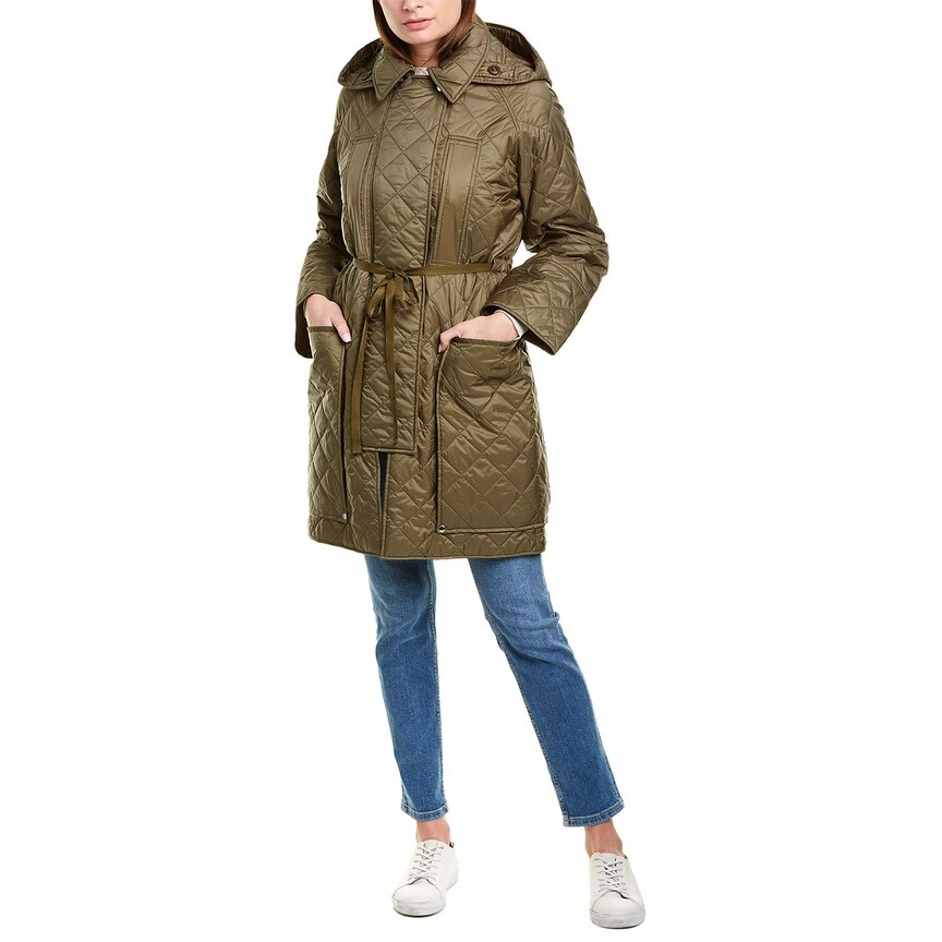 burberry diamond quilted oversized hooded parka