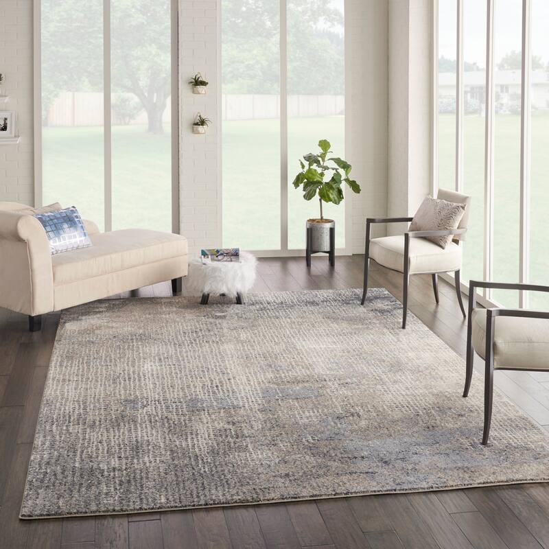 Moroccan Celebration Modern Farmhouse Area Rug - 9'3" x 12'9" - Ivory/Grey - Rectangle