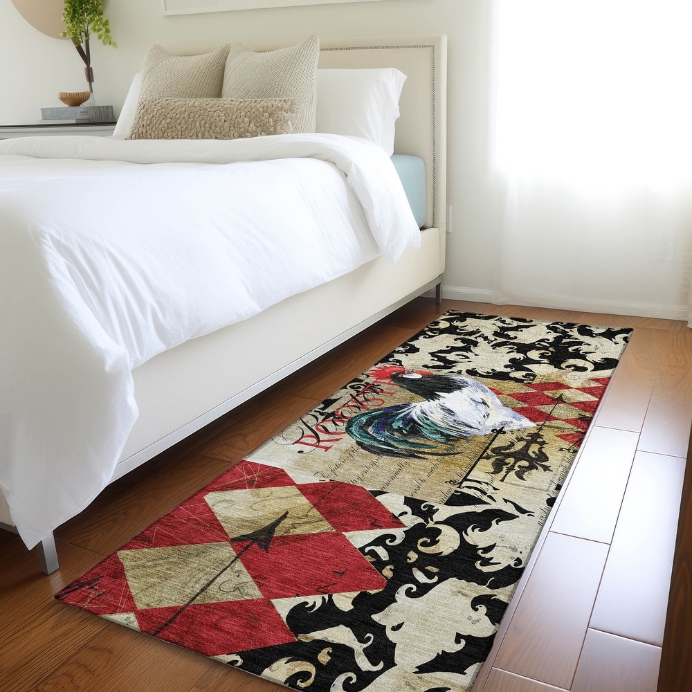 Premium Washable Super Soft Farmhouse Rooster Mayfield Rug