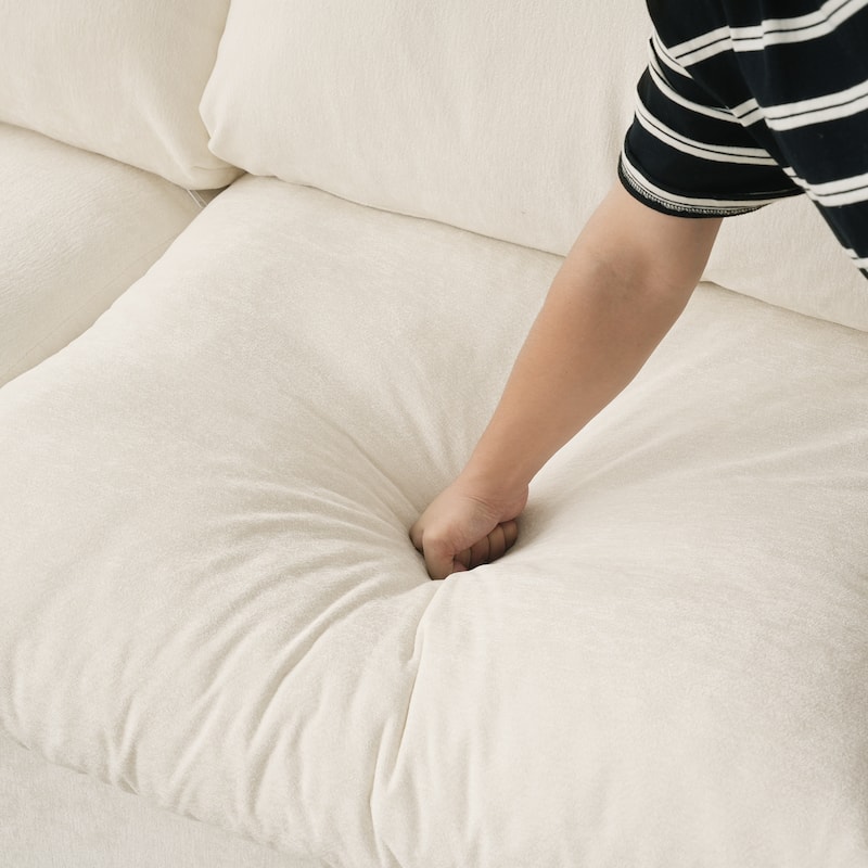 Modern Cloud Sectional Couches for Living Room Set, Chenille U-shaped Sofa Couch