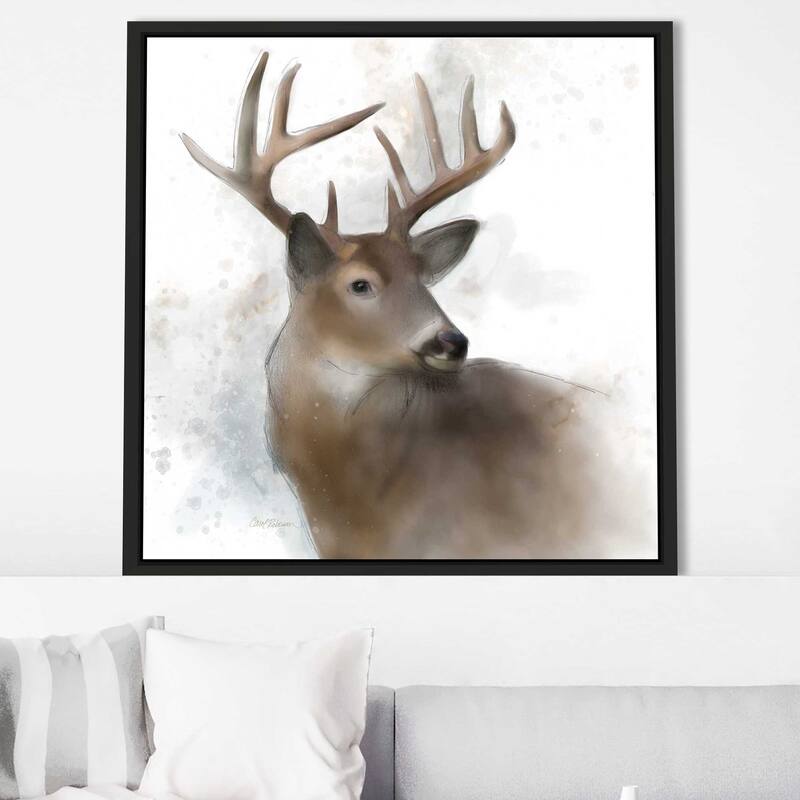 "Rainsoft Deer" by Carol Robinson Print on Floating Canvas