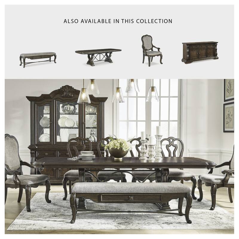 Signature Design by Ashley Maylee Dark Brown Dining Buffet - 71.63" W x 20.75" D x 34.38" H