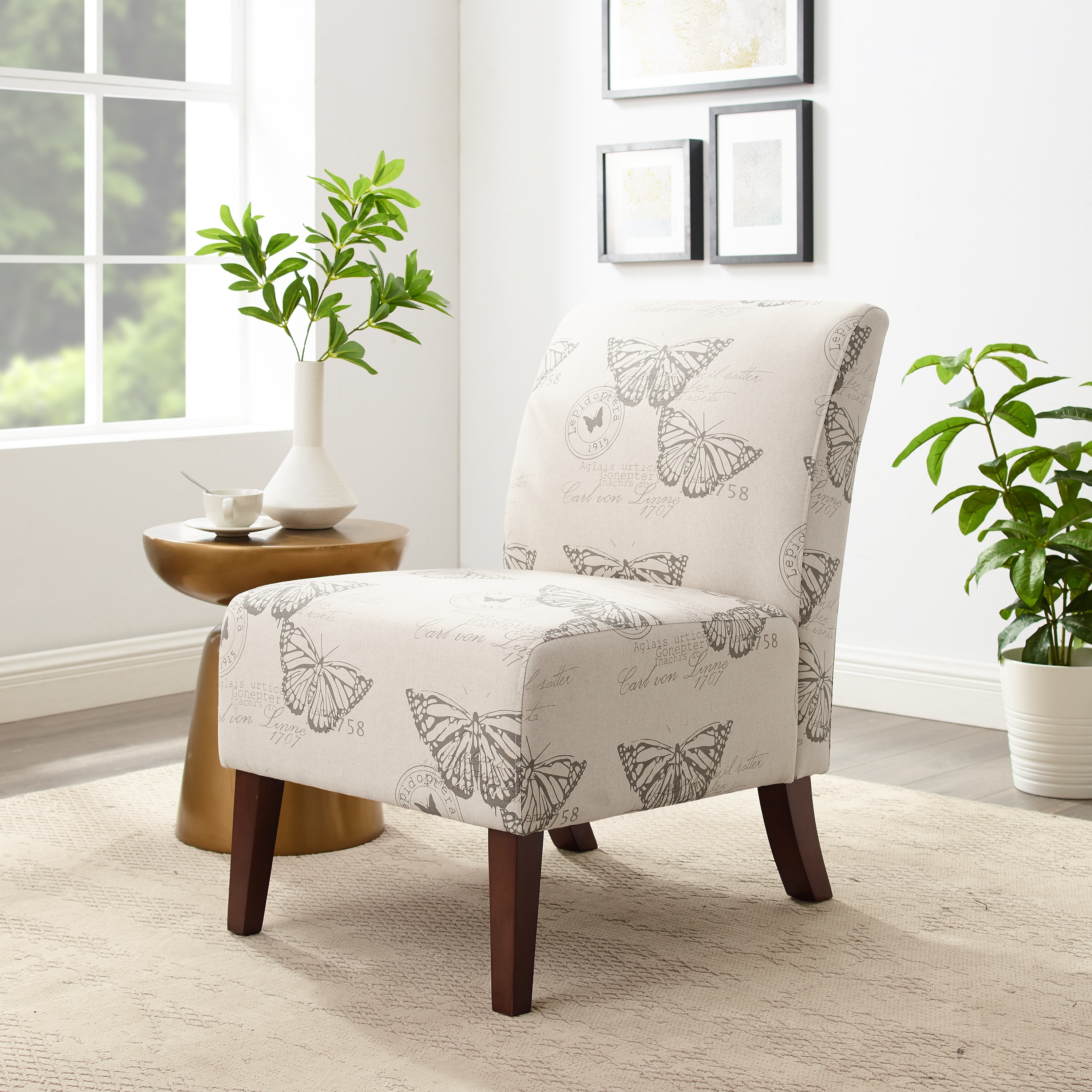 Butterfly print store chair