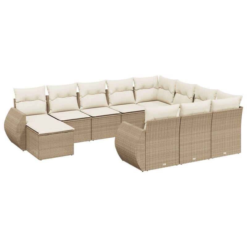 vidaXL Garden Sofa Set Black