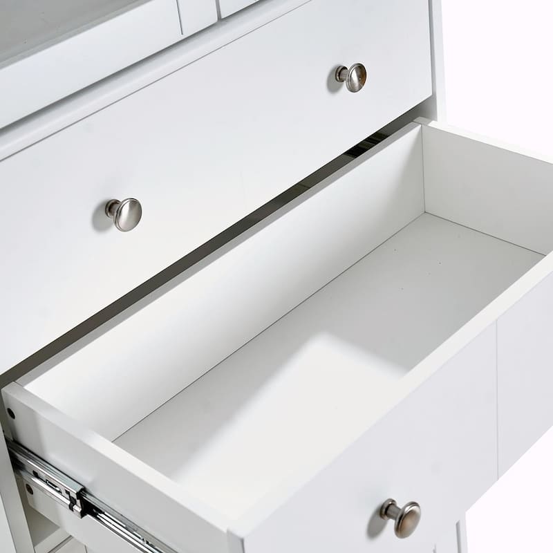 67" Tall Kitchen Pantry Cabinet with Doors, Shelves, and Drawer - Large Food Cupboard Storage