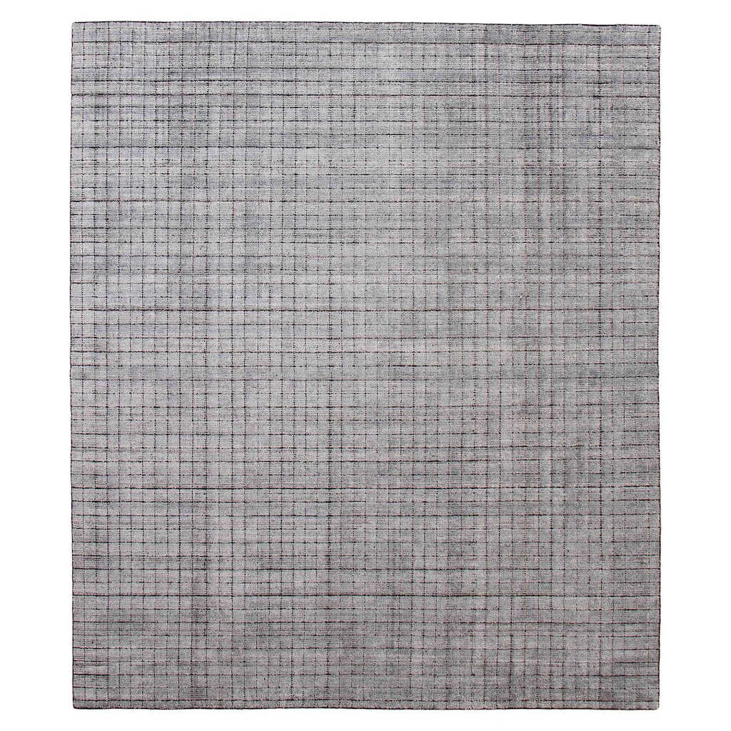 ECARPETGALLERY Hand Loomed Kashkuli Gabbeh Grey Silk Rug - 8'2 x 9'8