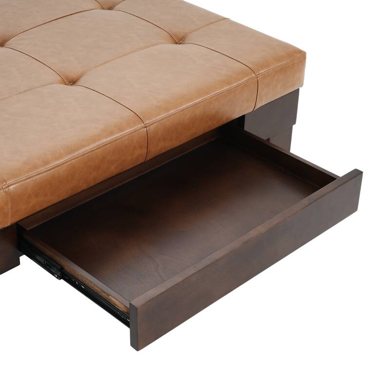 Ottoman Comfortable choice, multiple functions, classic design, and cozy corners WITH DRAWER