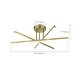 preview thumbnail 13 of 20, Modern Metal Linear Sputnik LED 15.6" Strip Light Semi-Flush Mount