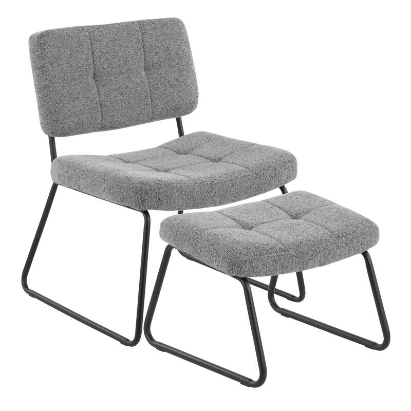 Strick & Bolton Lambert Lounge Chair and Ottoman Set