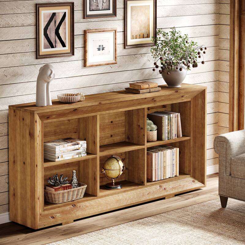 Solid Wood Entryway Table, Console Table with Storage, Sofa Table for Living Room, Hallway, Entrance