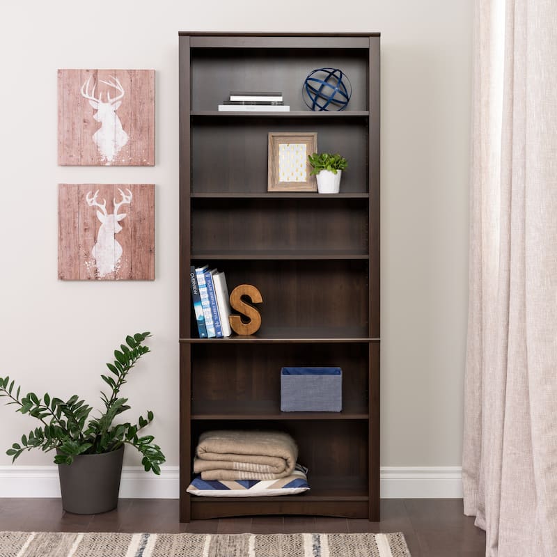 Prepac Home Office 6-Shelf Bookcase - 31.5" W x 77" H x 13" D