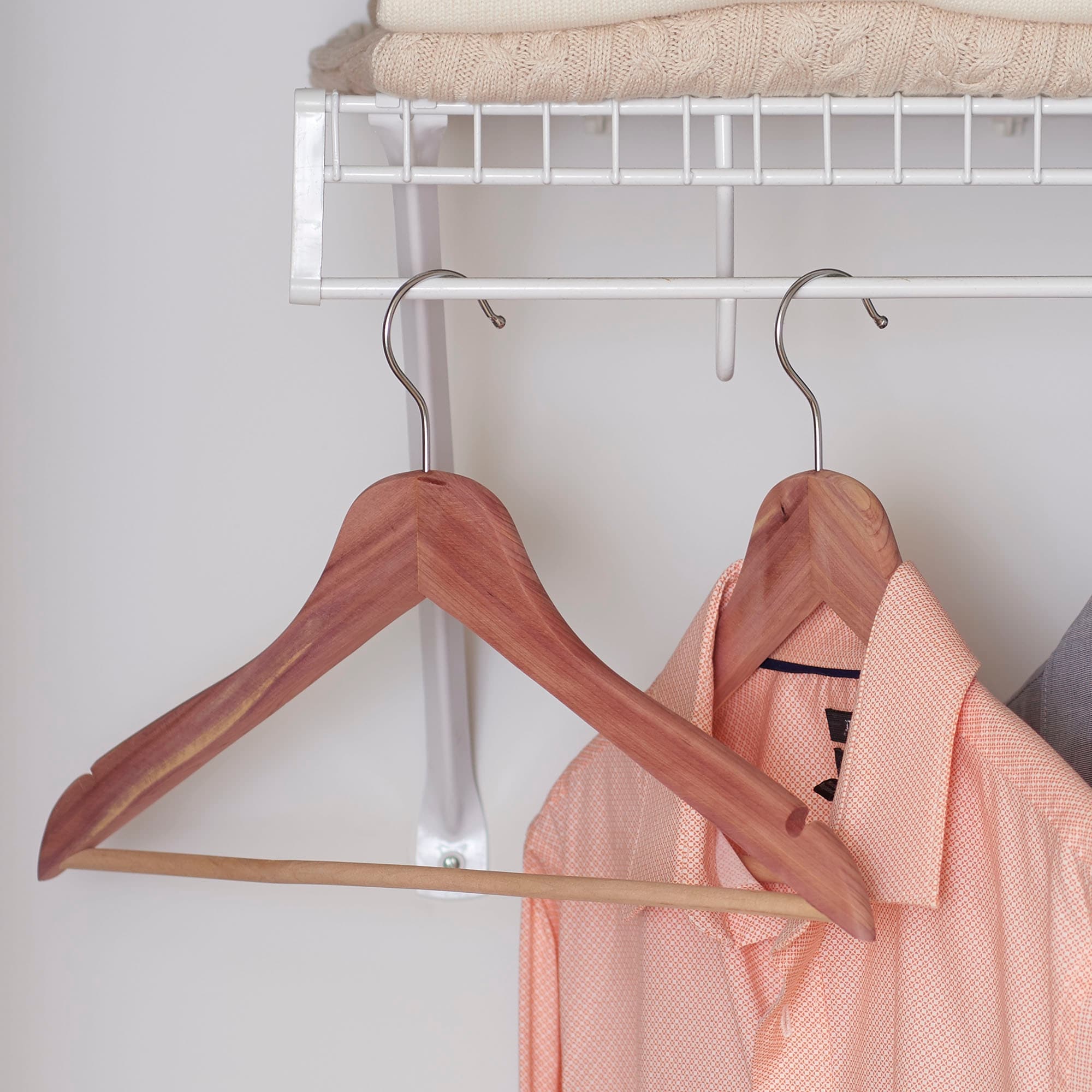 Household Essentials Cedar Garment Thin Hanger, Pack of 12
