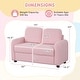 preview thumbnail 14 of 28, Gymax 2-Seat Kids Sofa Toddler Sofa Couch w/ Soft Teddy Fleece