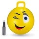 preview thumbnail 1 of 0, BounceZiez 18" Inflatable Bouncy Hopper Ball with Pump - Yellow Wink