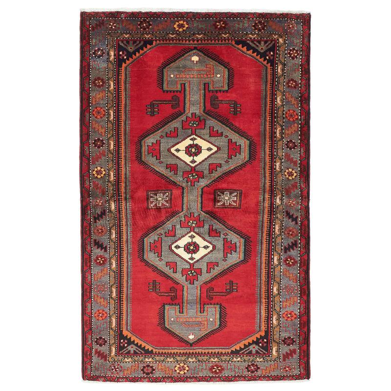 ECARPETGALLERY Hand-knotted Konya Anatolian Red Wool Rug - 4'4 x 7'1