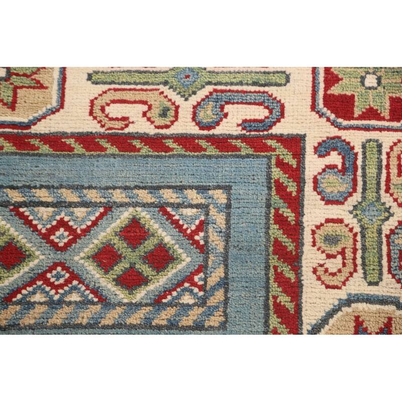 Kazak Runner Rug Handmade Blue Wool Carpet - 3'2" x 16'4"