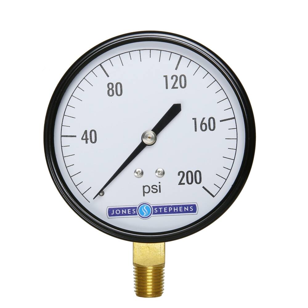 Jones Stephens G62200 3-1/2" 200 PSI Pressure Gauge