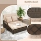 preview thumbnail 11 of 18, Gymax Patio Rattan Daybed Wicker Loveseat Sofa w/ Multifunctional