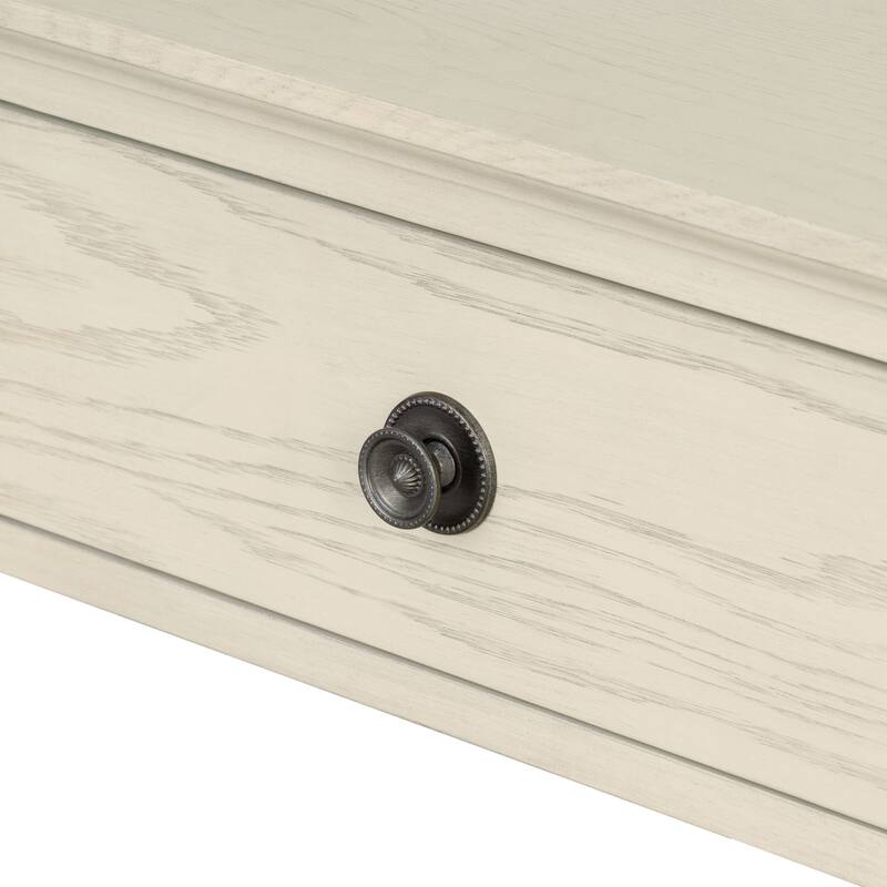 Victoria Bedside Table with Drawer and Open Shelf Antique Finish