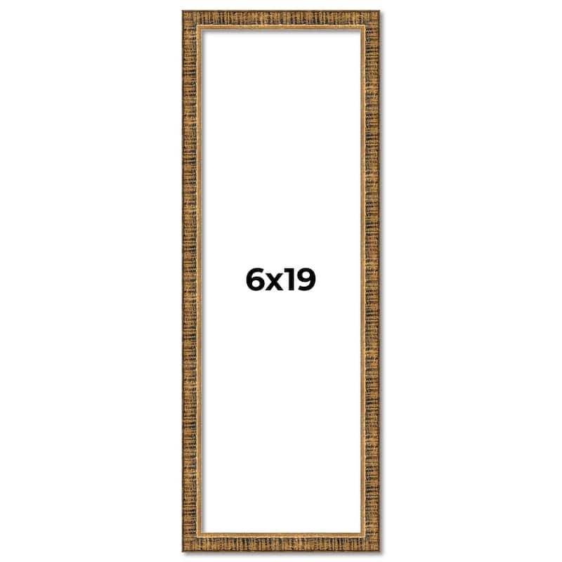 6x19 Frame Gold Kingsley Distressed Solid Wood Picture Frame Width