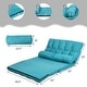 preview thumbnail 6 of 61, Costway Foldable Floor Sofa Bed 6-Position Adjustable Lounge Couch