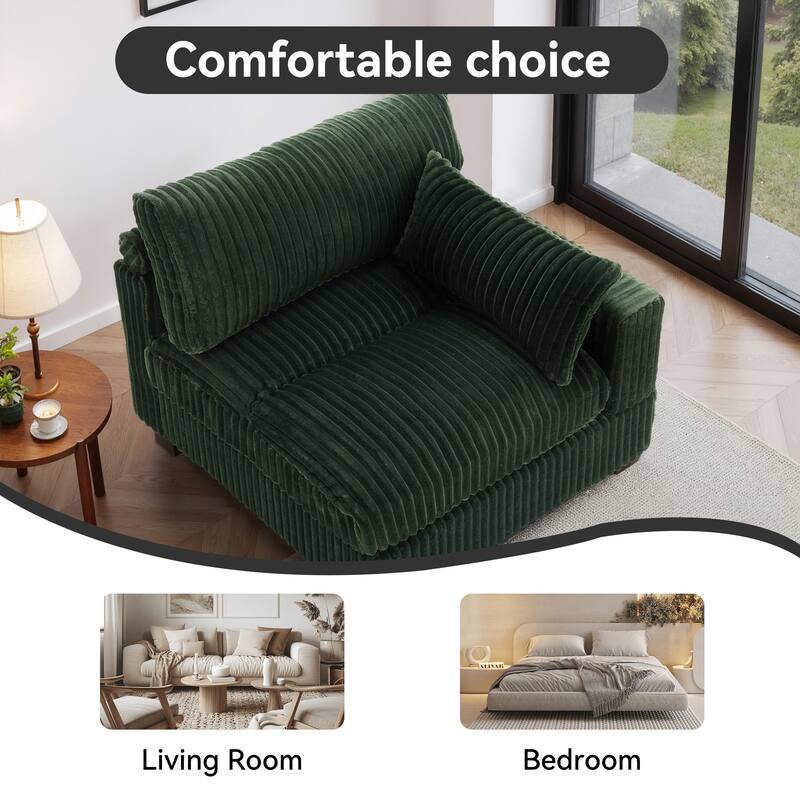 Plush Faux Fur Accent Sofa Chair