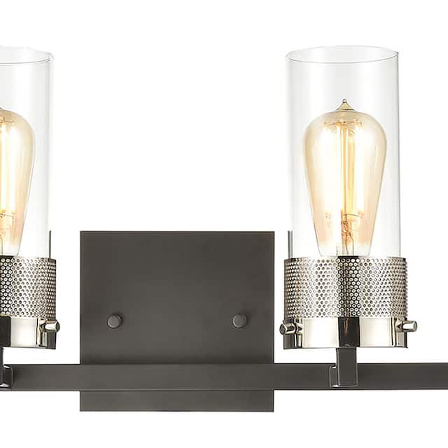 Bergenline 4-Light Vanity Light in Matte Black with Clear Glass