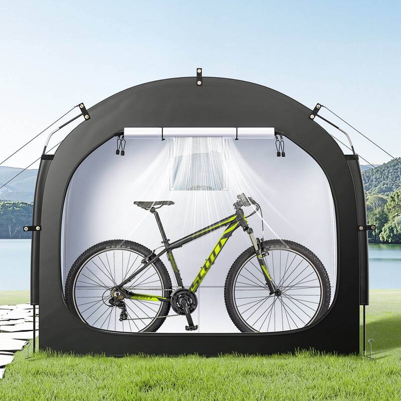 Waterproof Outdoor Bike Storage Tent for 1-2 Bikes with Ventilation - 76.77 x 31.89 x 68.11 in
