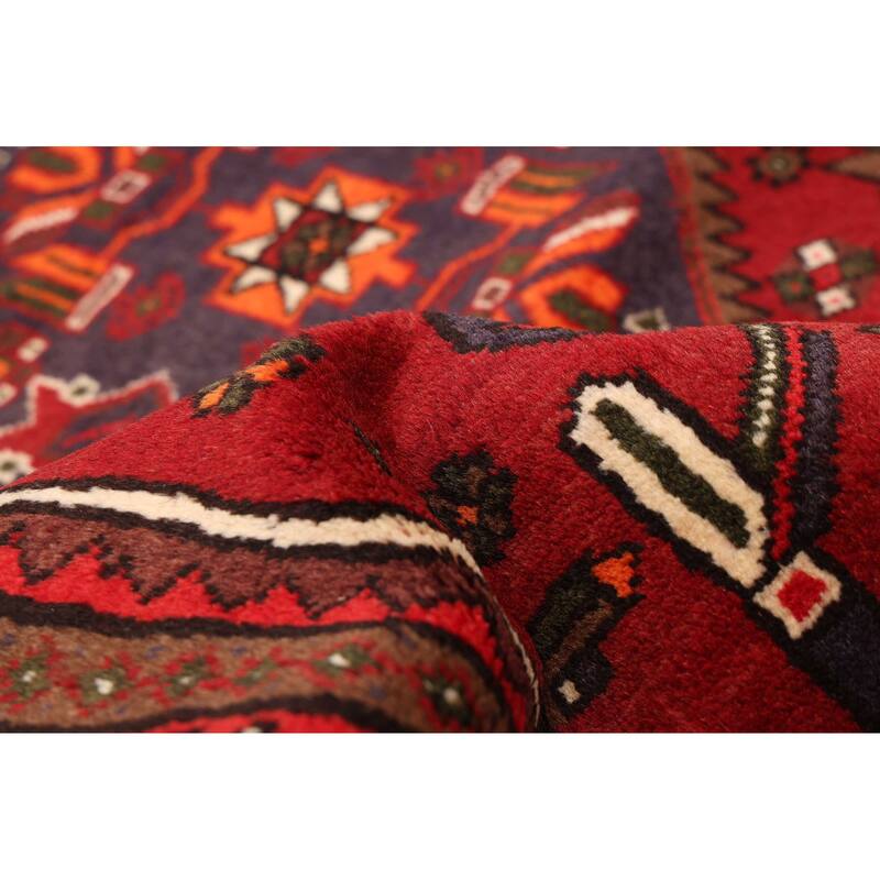 ECARPETGALLERY Hand-knotted Andelz Red Wool Rug - 4'1 x 6'2