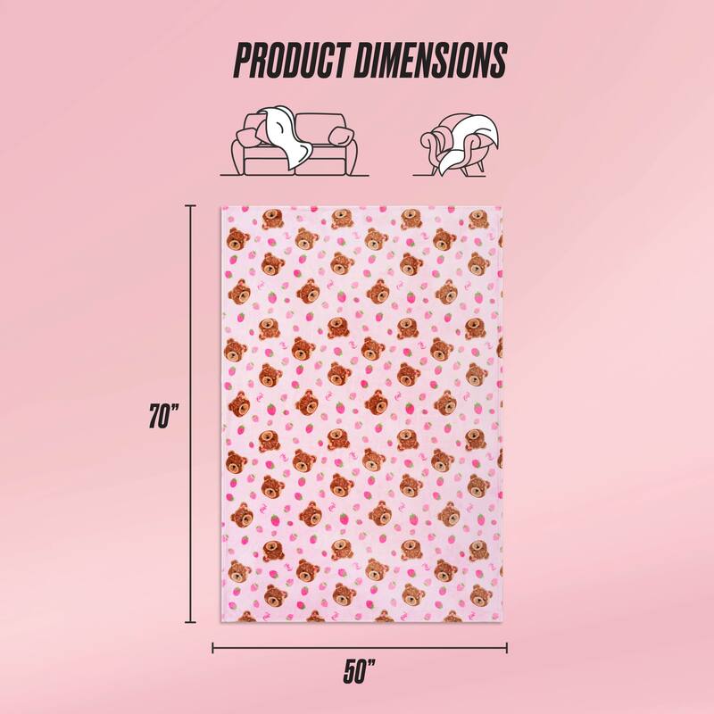 Juicy Couture 50"x70" Plush Kids Throw Blankets