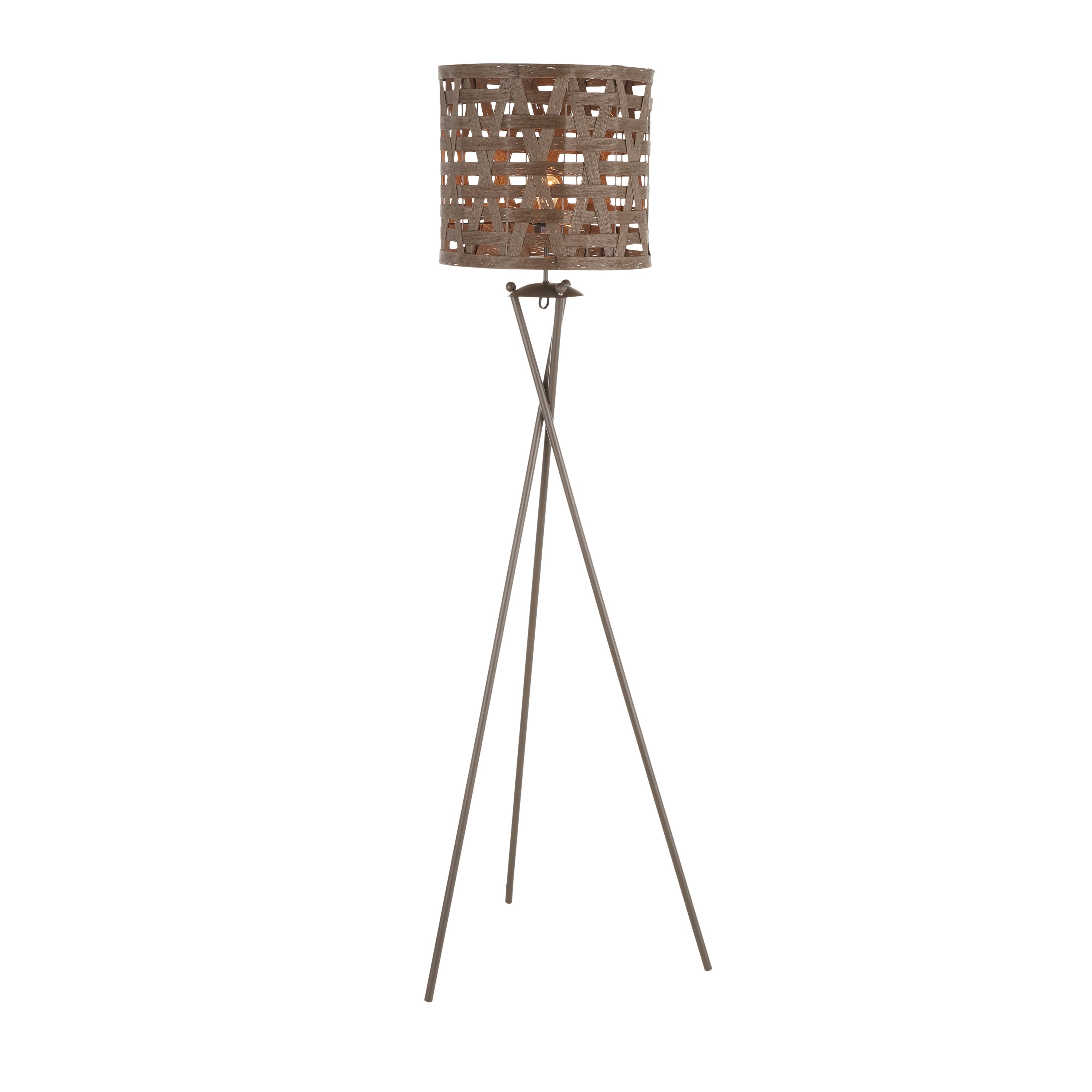 rattan tripod floor lamp