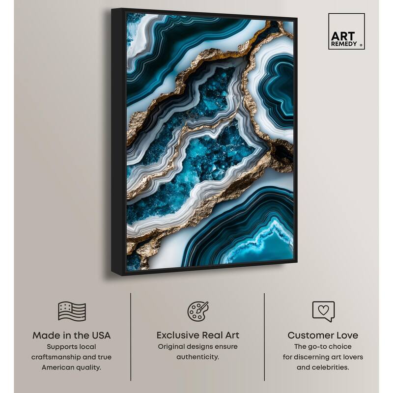Teal Tides Treasure II Canvas by Art Remedy