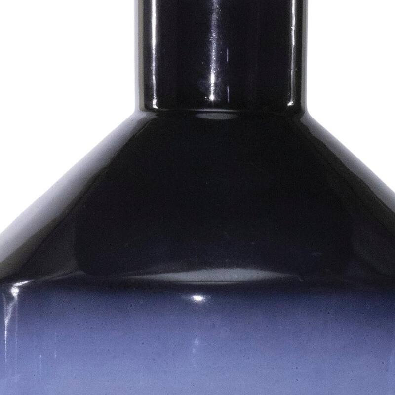 6" Blue Ombre Glass Round Table Vase - 6.00