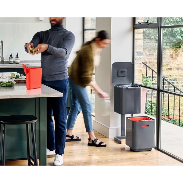 Joseph Joseph Totem Compact 40L Dual Trash Can and Recycle Bin (8