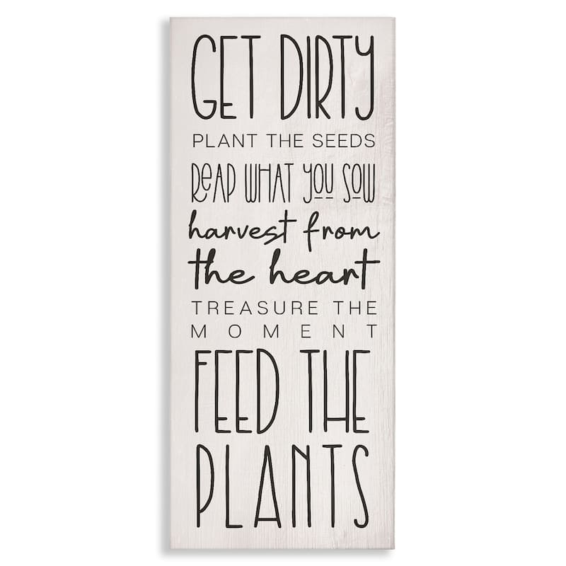 Stupell Fun Garden Guidelines Canvas Wall Art Design By Lil' Rue - 10 x 24