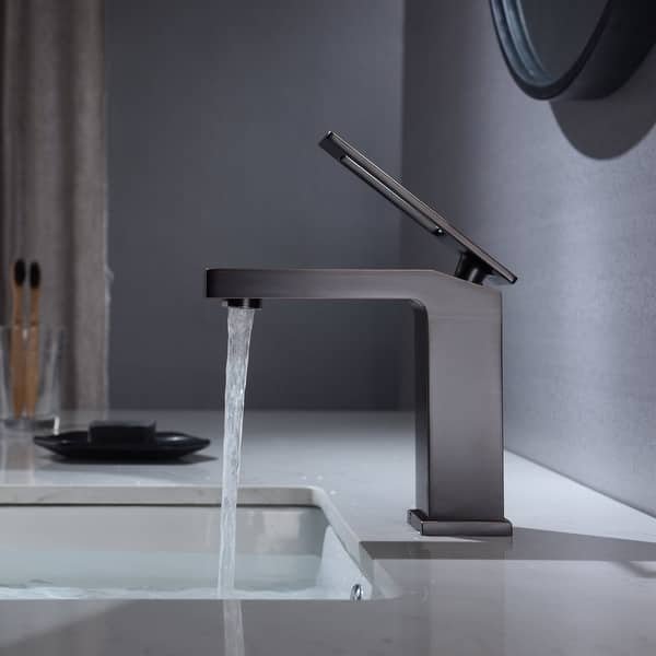 slide 2 of 4, Oil Rubbered Bronze Bathroom Sink Faucet single handle with pop up overflow drain - 7'6" x 9'6"