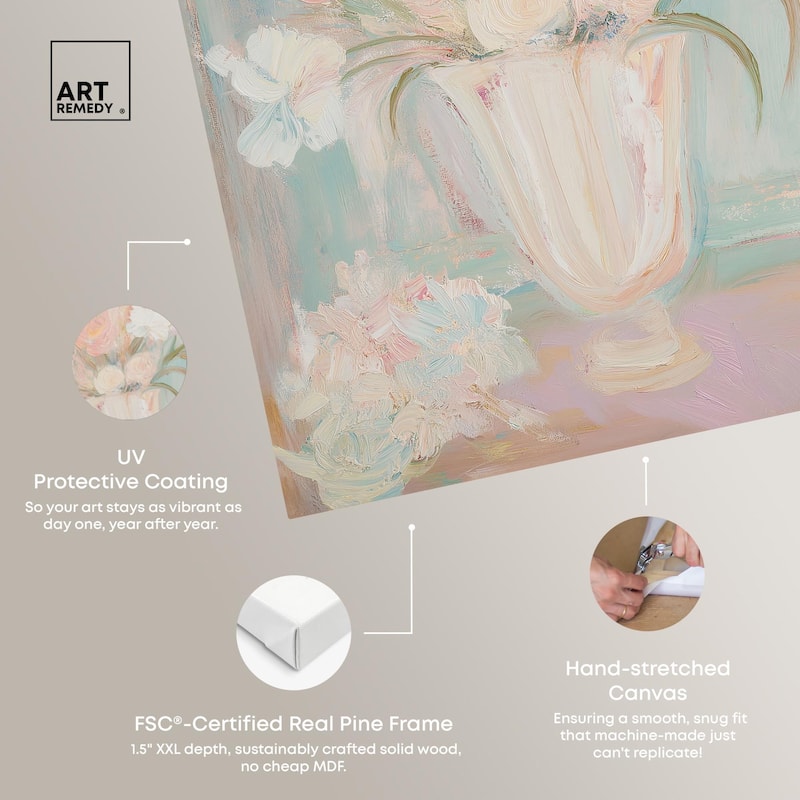 Still Life in Soft Hues II Canvas by Art Remedy, Gallery Wrapped