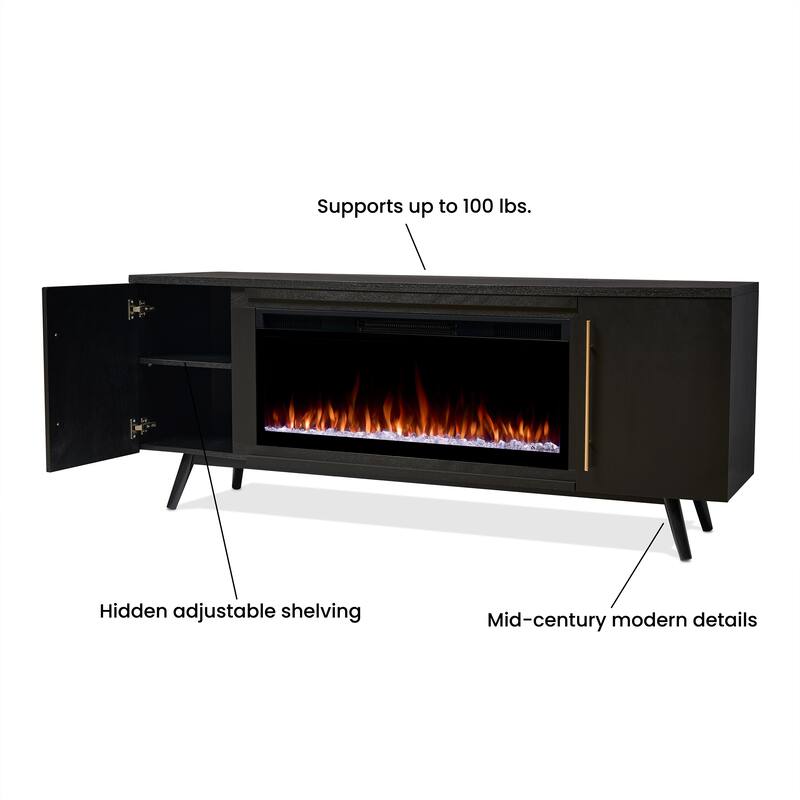 Morris 72" Smart Landscape Electric Fireplace TV Stand by Real Flame