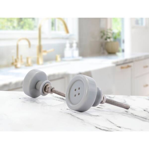 grey dresser knobs Grey Tundra Marble Hubble Cabinet Knob