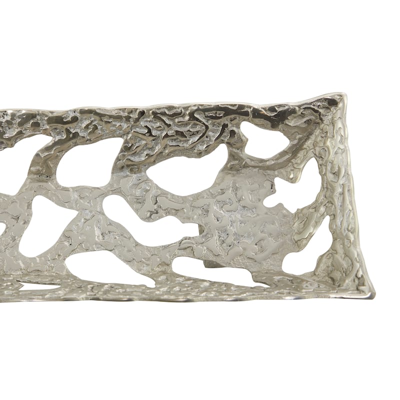 Stylish Aluminum Metal Tray (Set of 2) - Silver or Gold