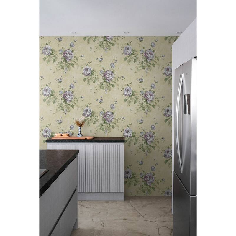 Seabrook Designs Cresswell Floral Unpasted Wallpaper