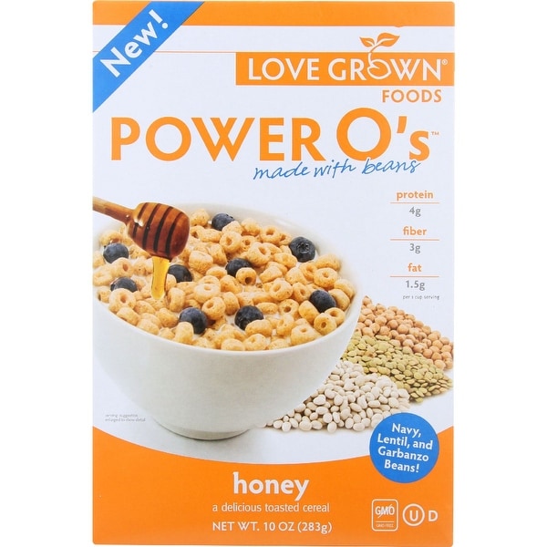 Love Grown Foods Cereal - Power Os - Honey - 10 oz - case of 6