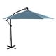 preview thumbnail 4 of 17, Glam 10-foot Solar LED & UV 50+ Cantilever Umbrella (No Base) Light Sapphire