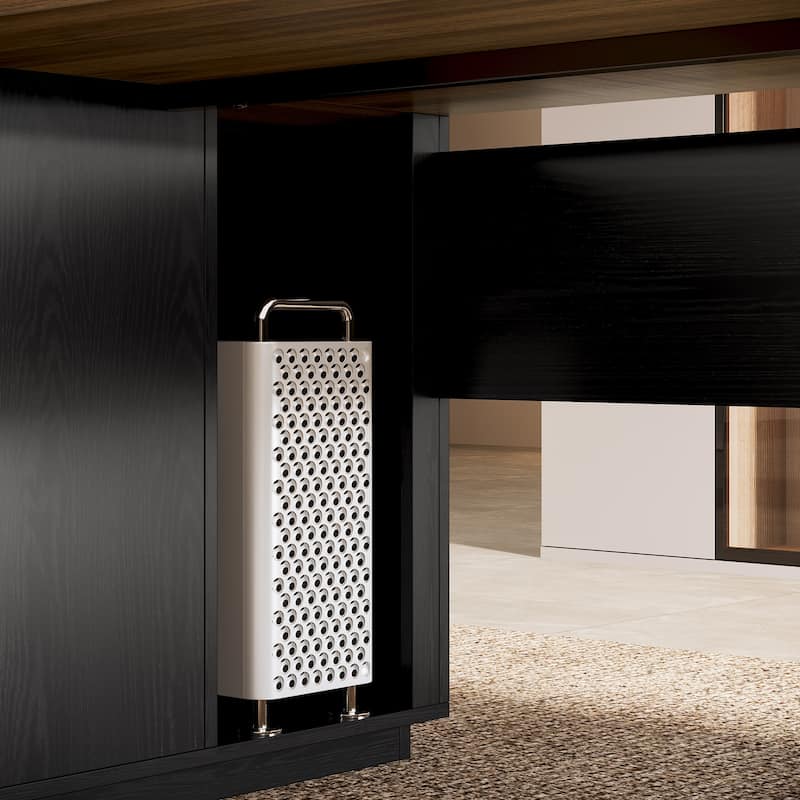 86'' L-Shaped Corner Executive Desk with File Drawers for Home Office