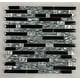 preview thumbnail 1 of 3, Random Sized Glass and Metal Linear Mosaic Wall Tile - Case (10 Sheets)